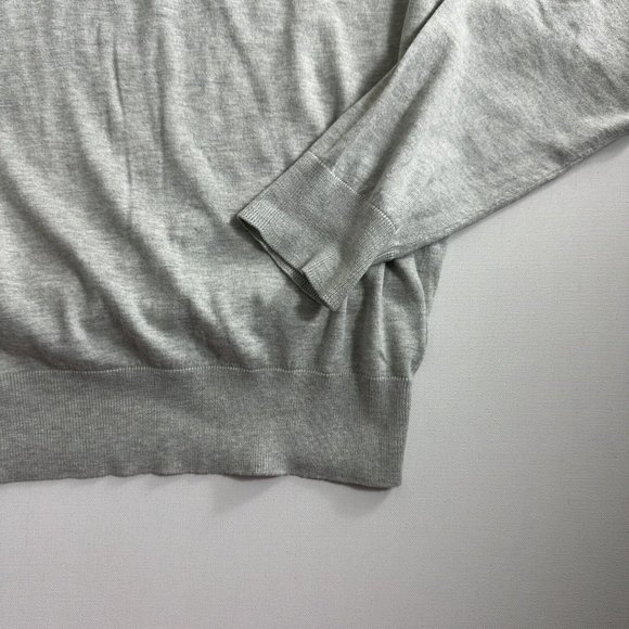 Polo Ralph Lauren Cotton/Cashmere Blend V-Neck Sweater Gray Mens Size LARGE - Picture 3 of 9